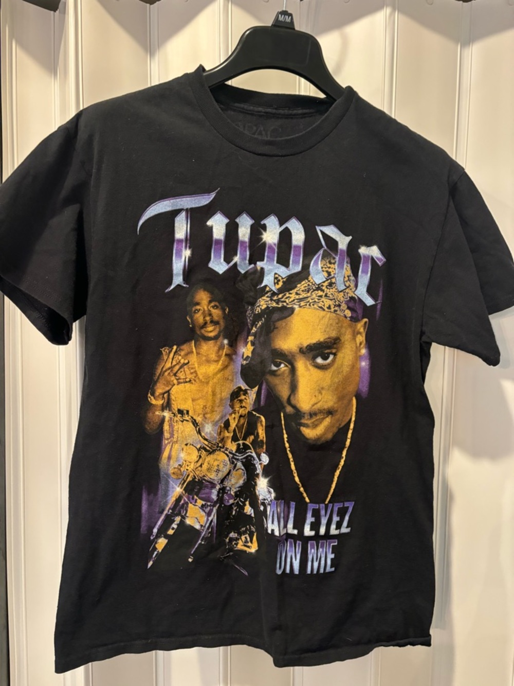 Tupac 'All Eyez On Me' Black Graphic Tee Size Medium